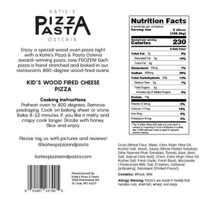 WOOD FIRED KID'S CHEESE PIZZA (Case)